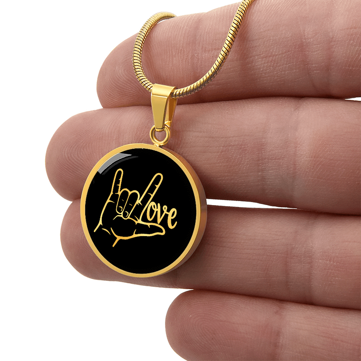 Love Sign Language Necklace