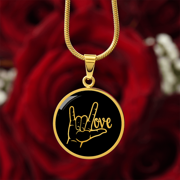 Love Sign Language Necklace