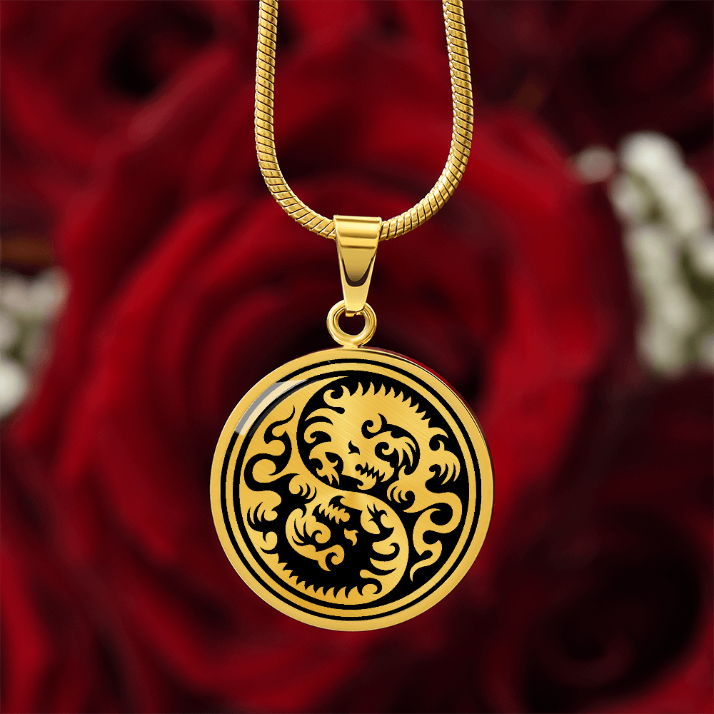 Yin Yang Dragon Necklace
