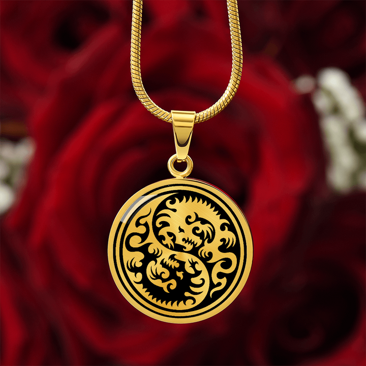 Yin Yang Dragon Necklace