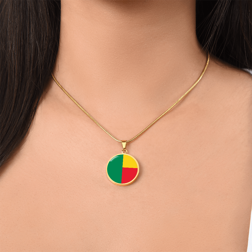 Benin Flag Pendant Necklace