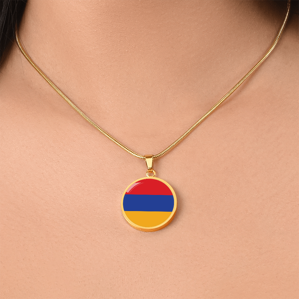 Armenia Flag Pendant Necklace