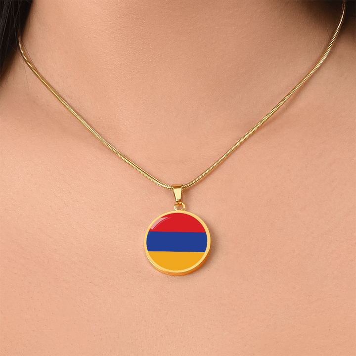 Armenia Flag Pendant Necklace