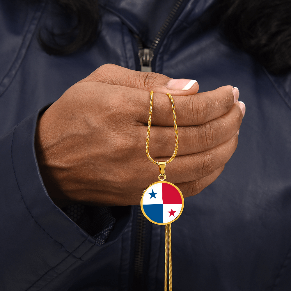 Panama Flag Pendant Necklace