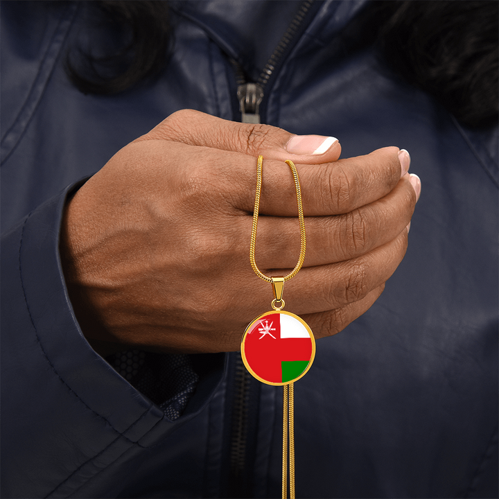 Oman Flag Pendant Necklace