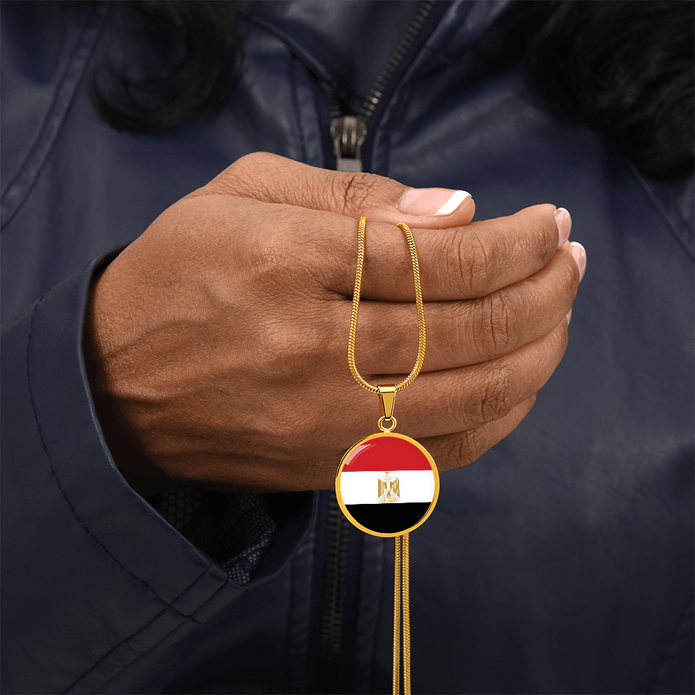 Egypt Flag Pendant Necklace
