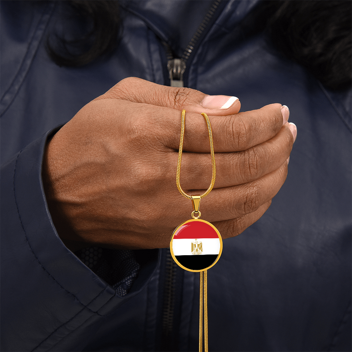 Egypt Flag Pendant Necklace
