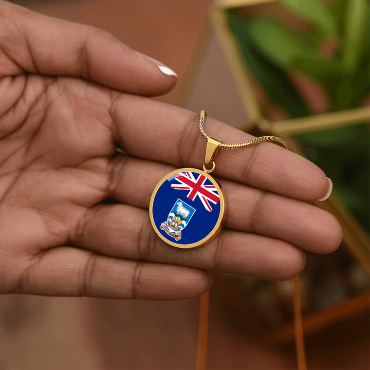 Falkland Islands Flag Pendant Necklace