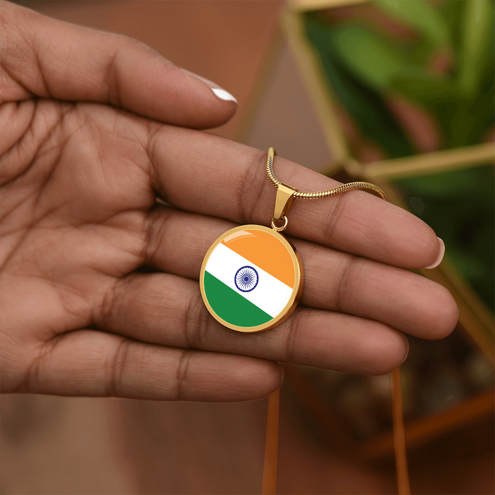 India Flag Pendant Necklace