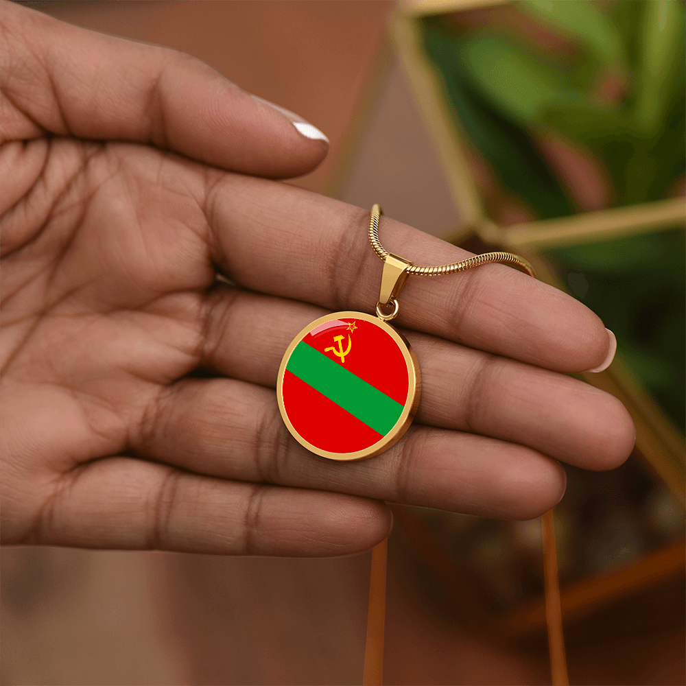 Transnistria Flag Pendant Necklace