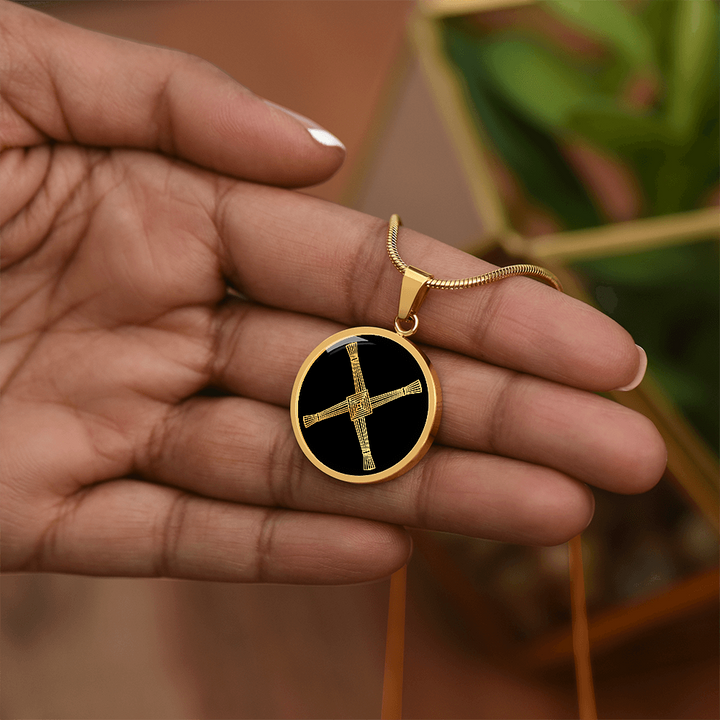 Crossed Besom Protection Necklace