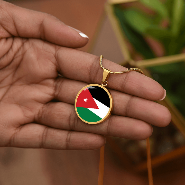Jordan Flag Pendant Necklace