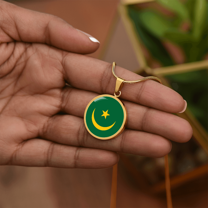 Mauritania Flag Pendant Necklace