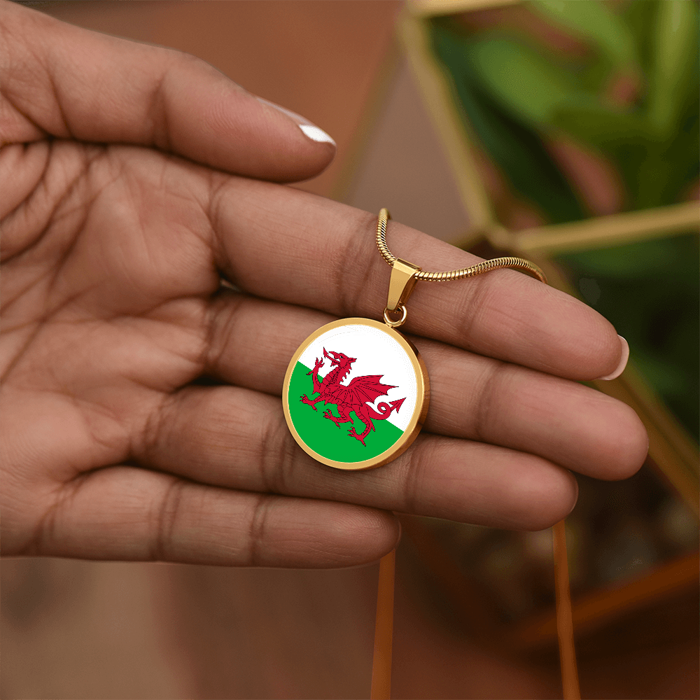 Wales Flag Pendant Necklace
