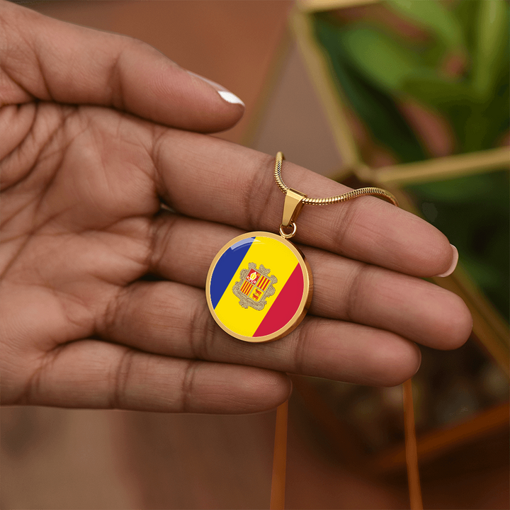 Andorra Flag Pendant Necklace