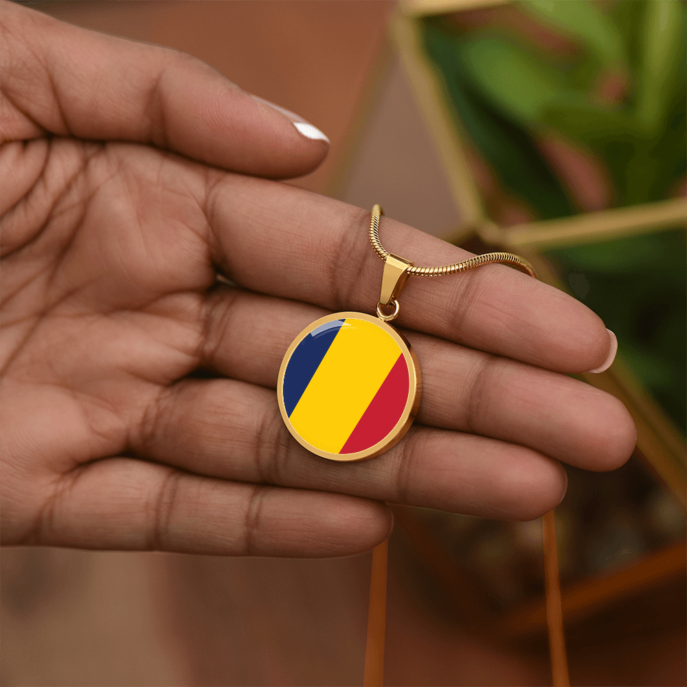 Chad Flag Pendant Necklace