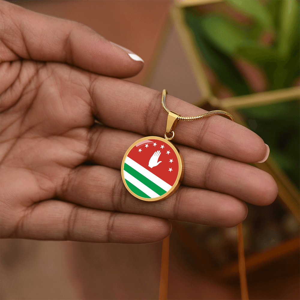 Abkhazia Flag Pendant Necklace
