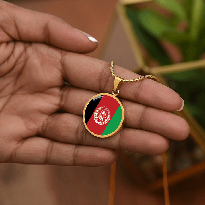 Afghanistan Flag Pendant Necklace