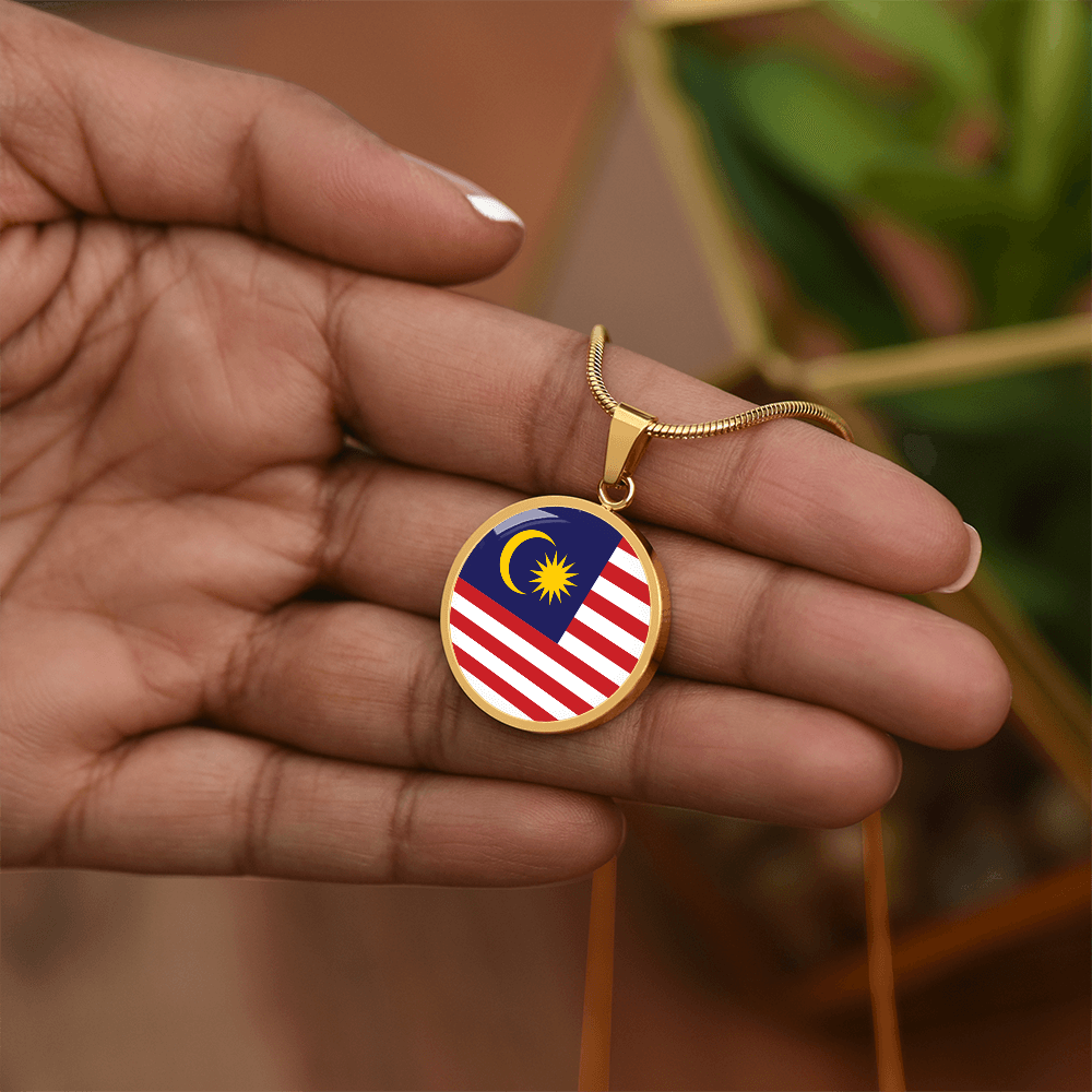 Malaysia Flag Pendant Necklace