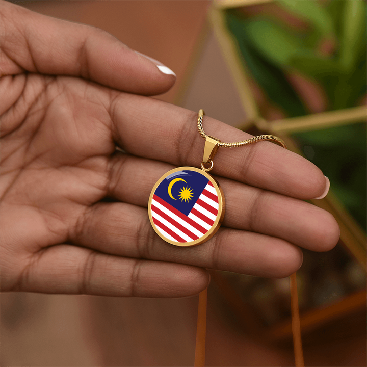 Malaysia Flag Pendant Necklace