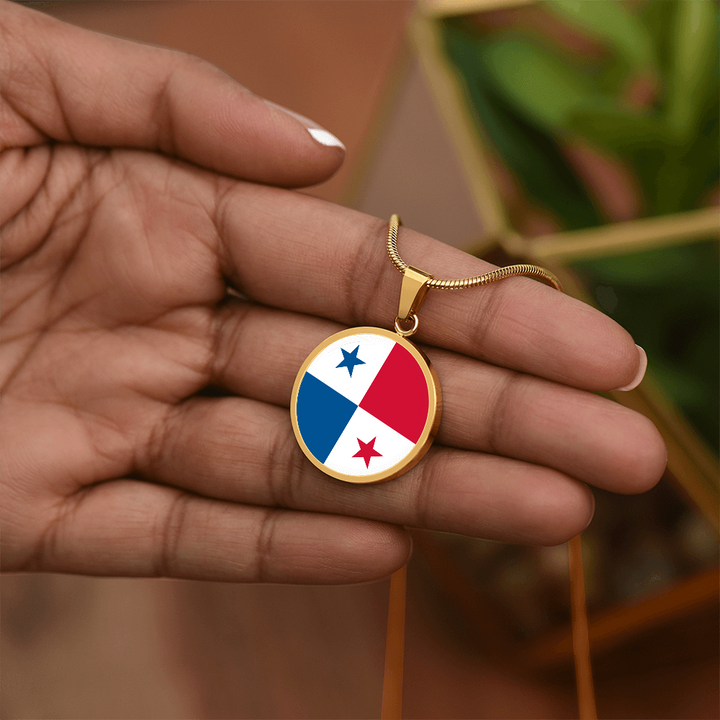 Panama Flag Pendant Necklace