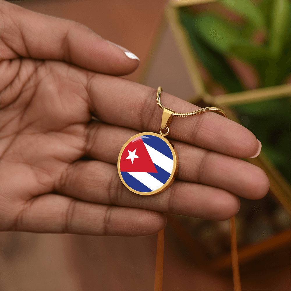 Cuba Flag Pendant Necklace