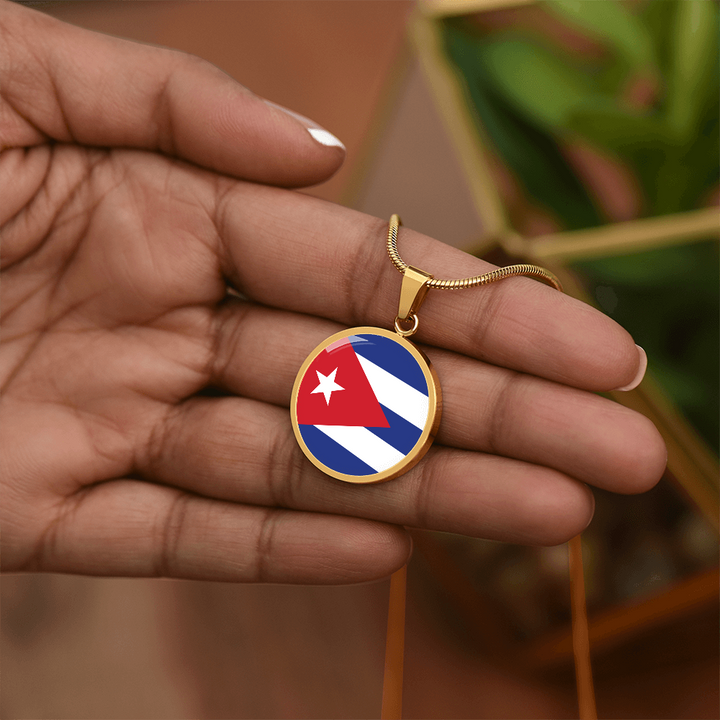 Cuba Flag Pendant Necklace