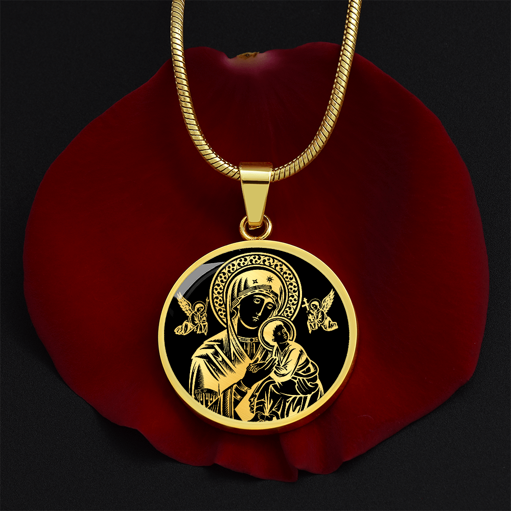 Virgin Mary and Child Necklace