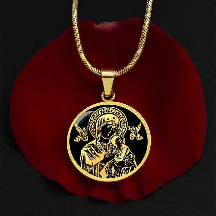 Virgin Mary and Child Necklace
