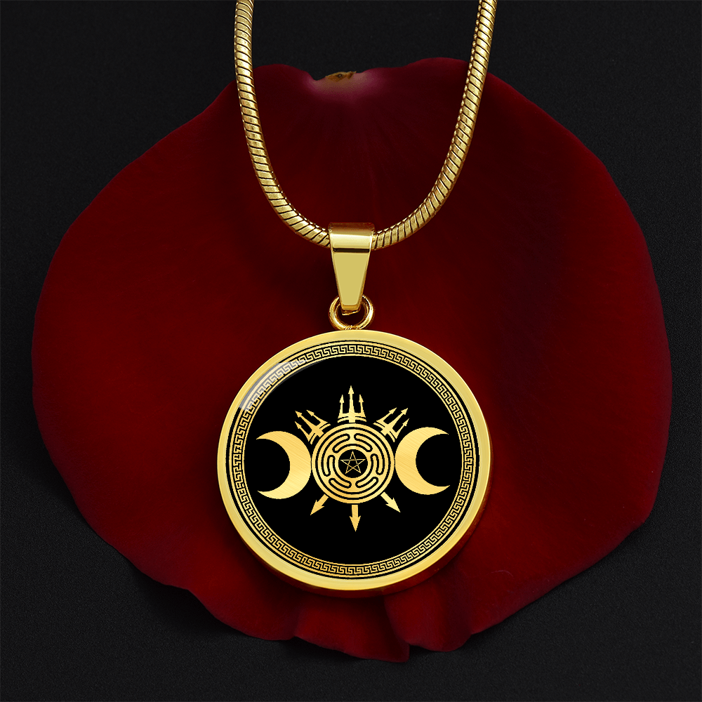 Triple Moon Labyrinth Necklace