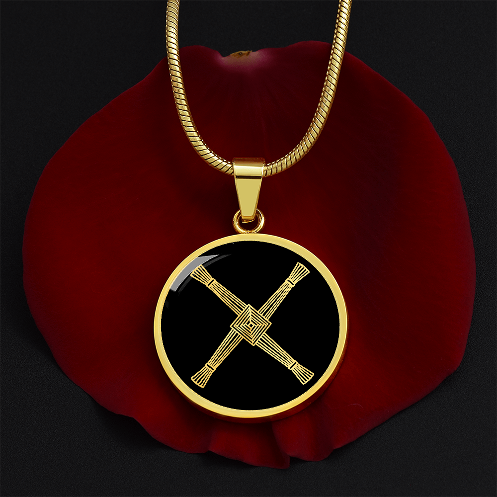 Crossed Besom Protection Necklace
