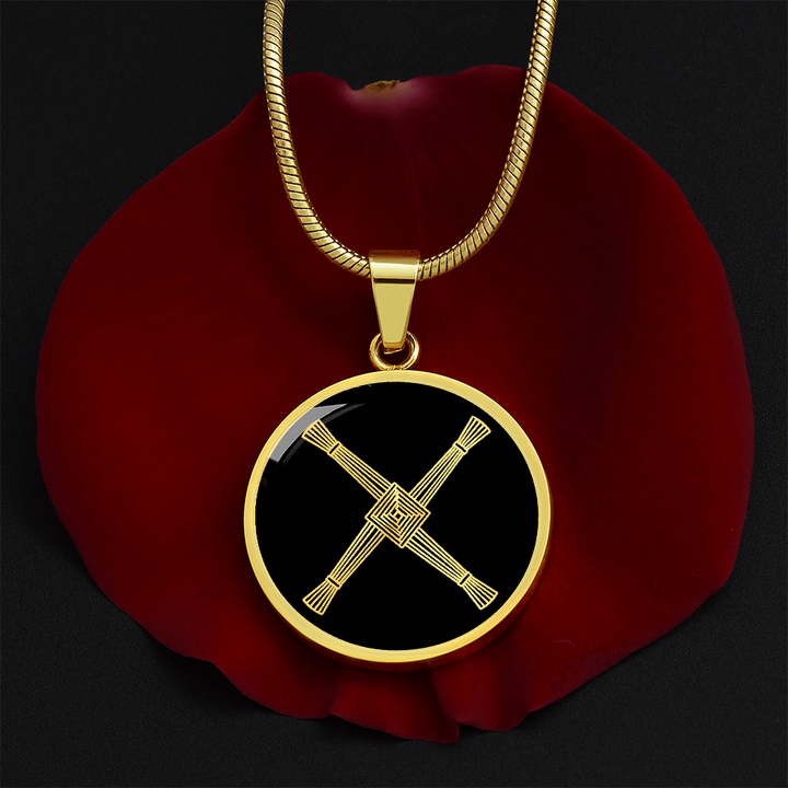 Crossed Besom Protection Necklace