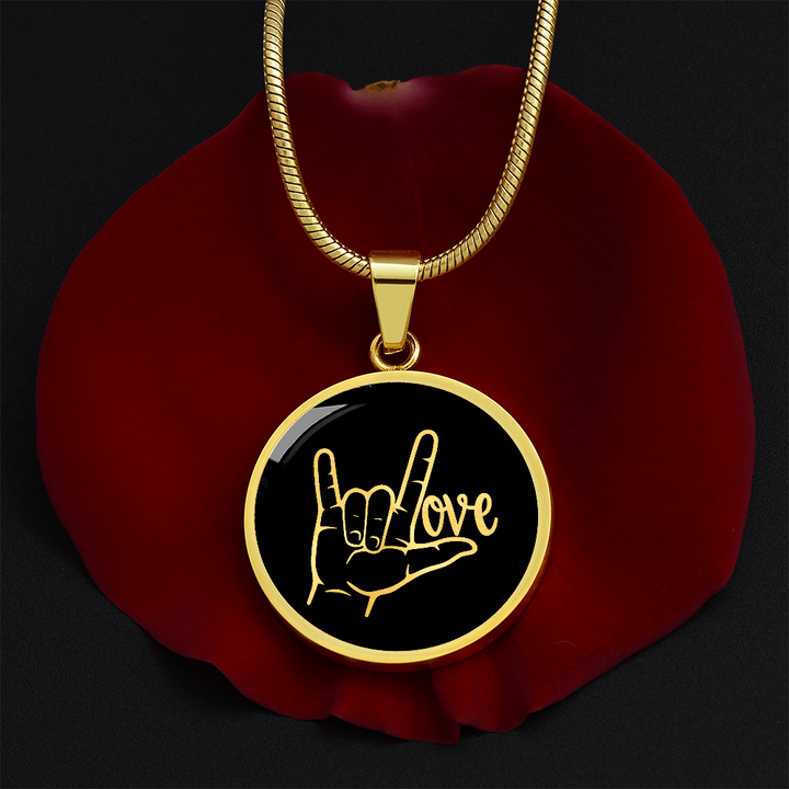 Love Sign Language Necklace