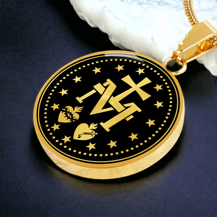 Sacred Heart & Cross Necklace
