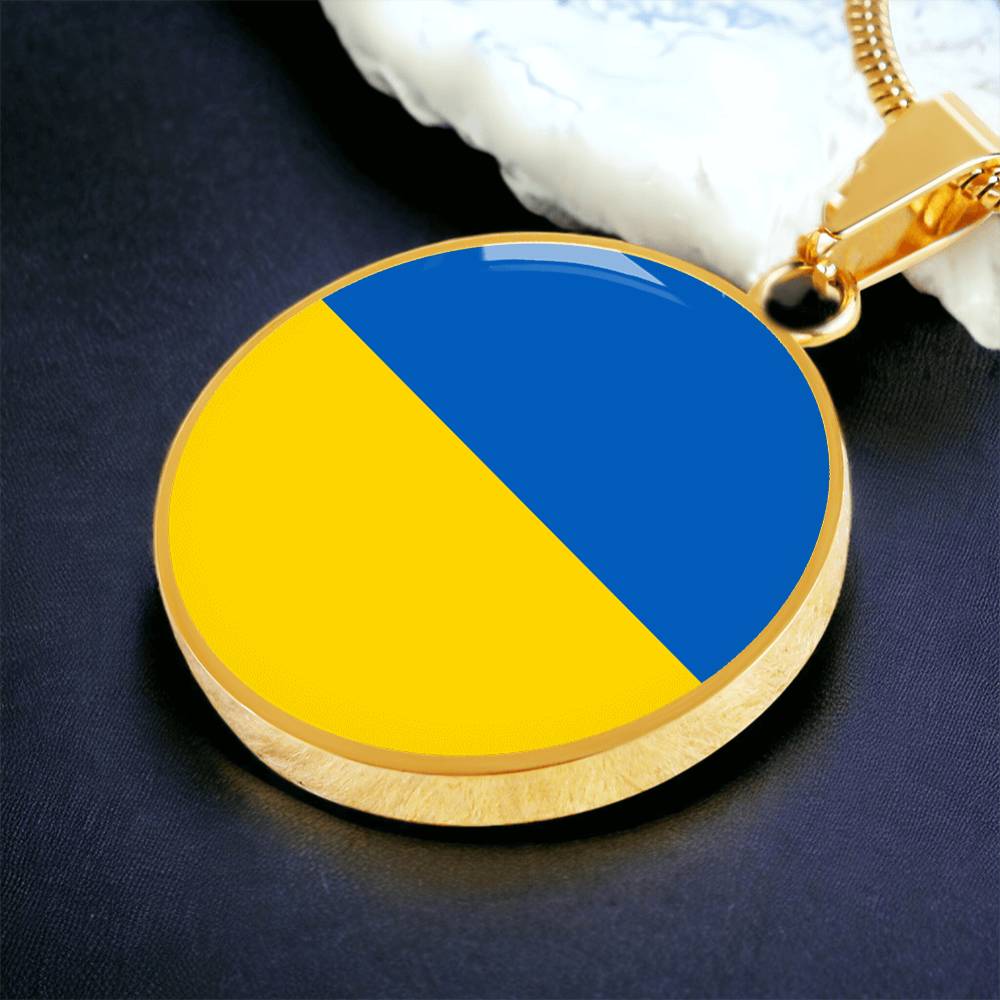Ukraine Flag Pendant Necklace