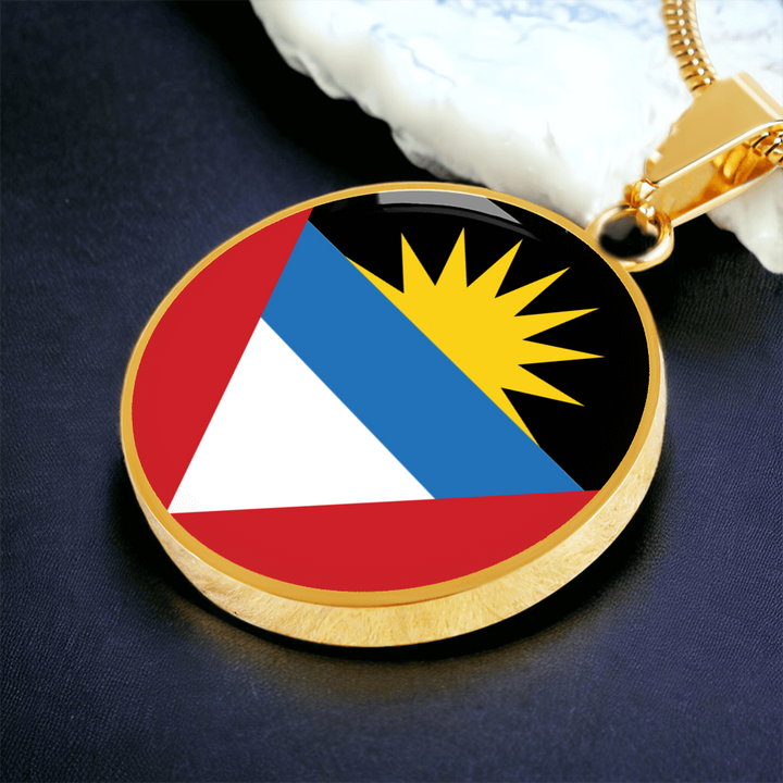 Antigua Flag Pendant Necklace