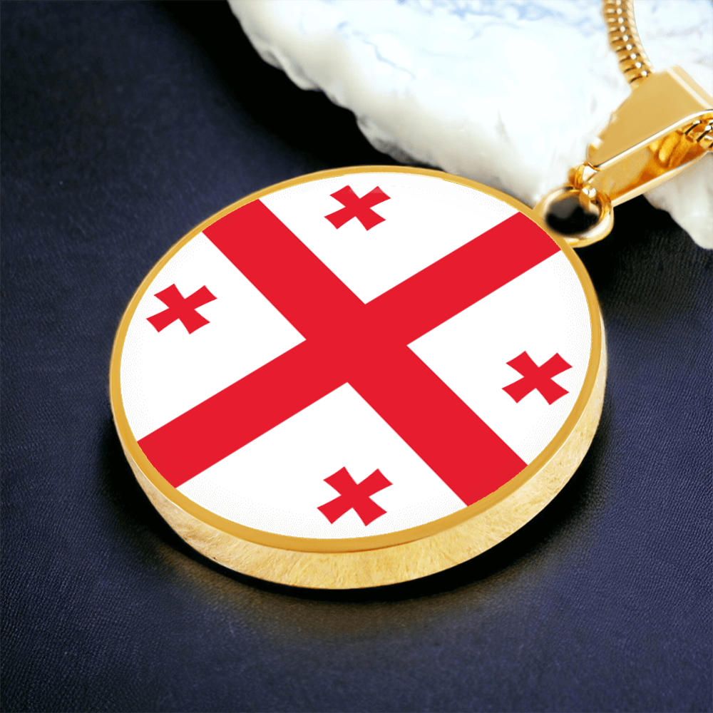 Georgia Flag Pendant Necklace