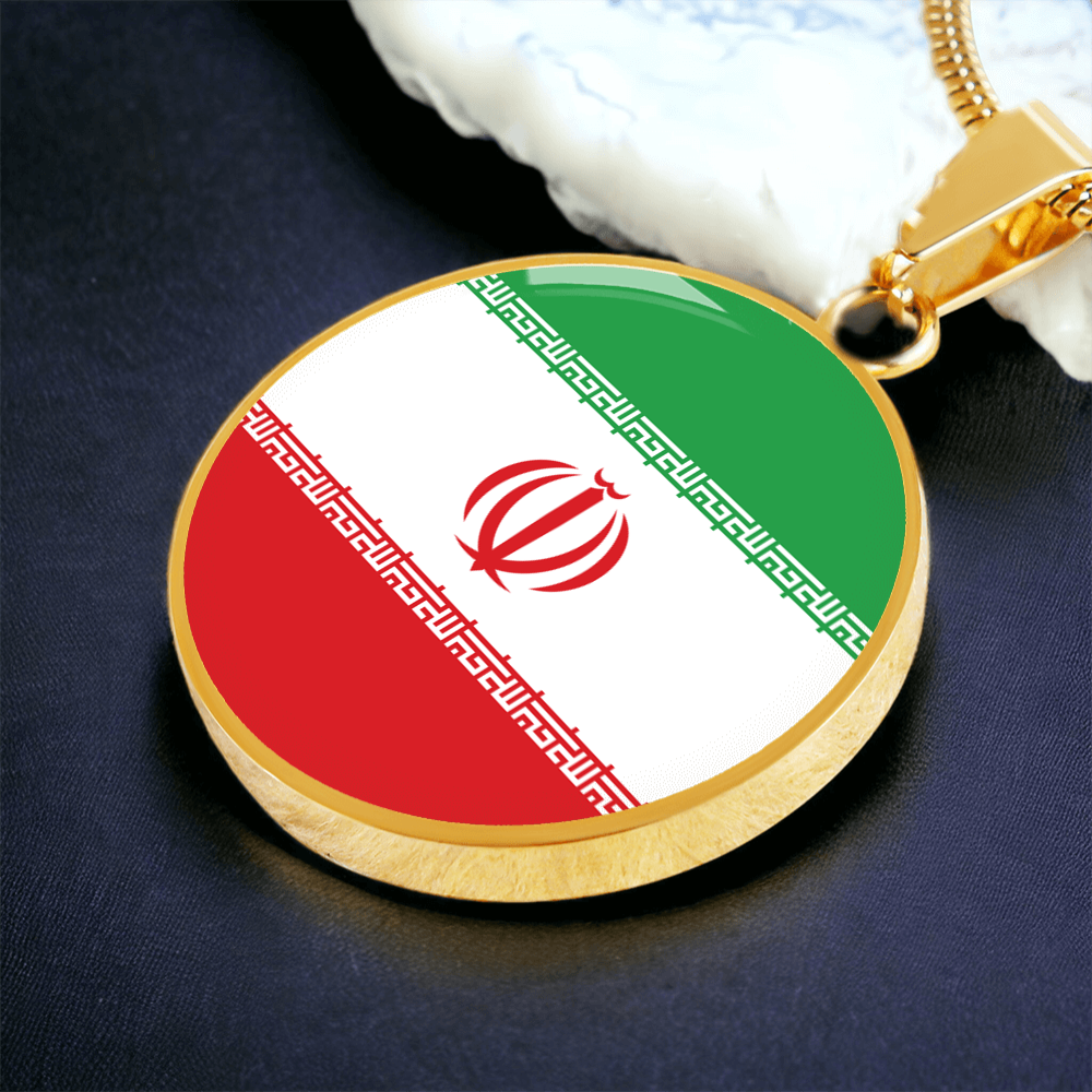 Iran Flag Pendant Necklace