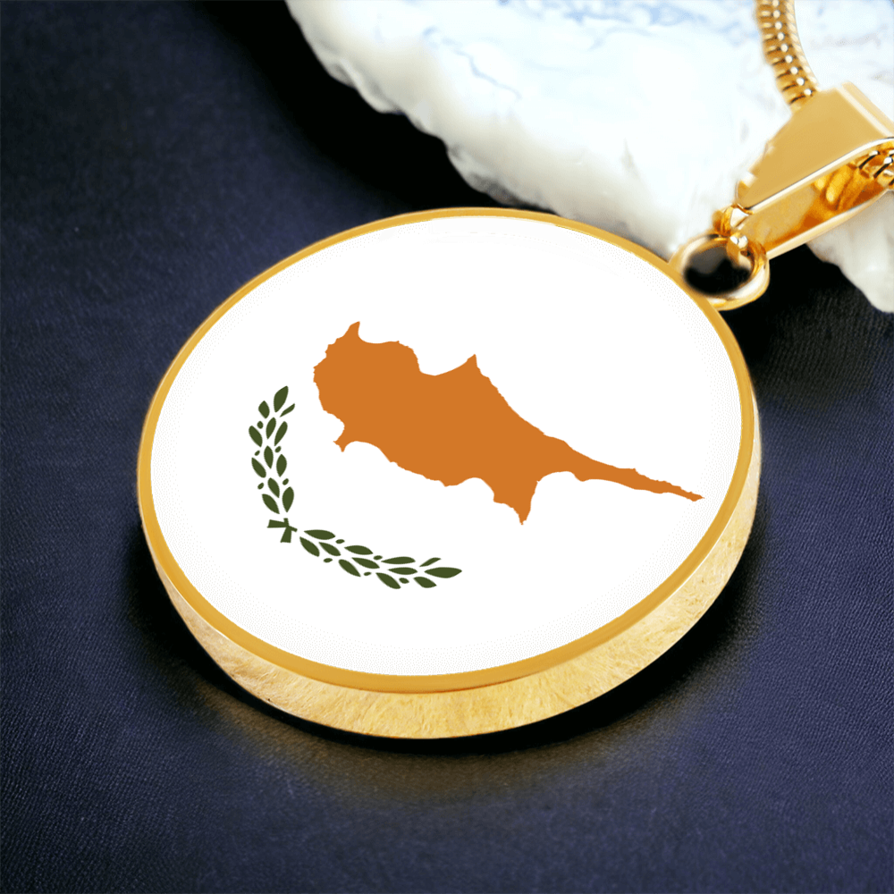 Cyprus Flag Pendant Necklace