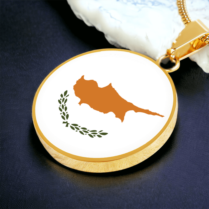 Cyprus Flag Pendant Necklace