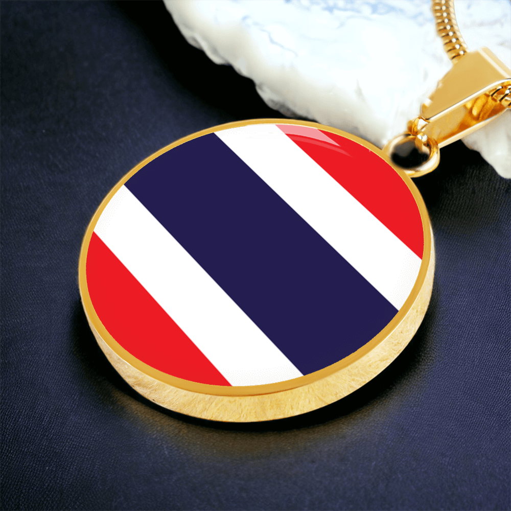 Thailand Flag Pendant Necklace