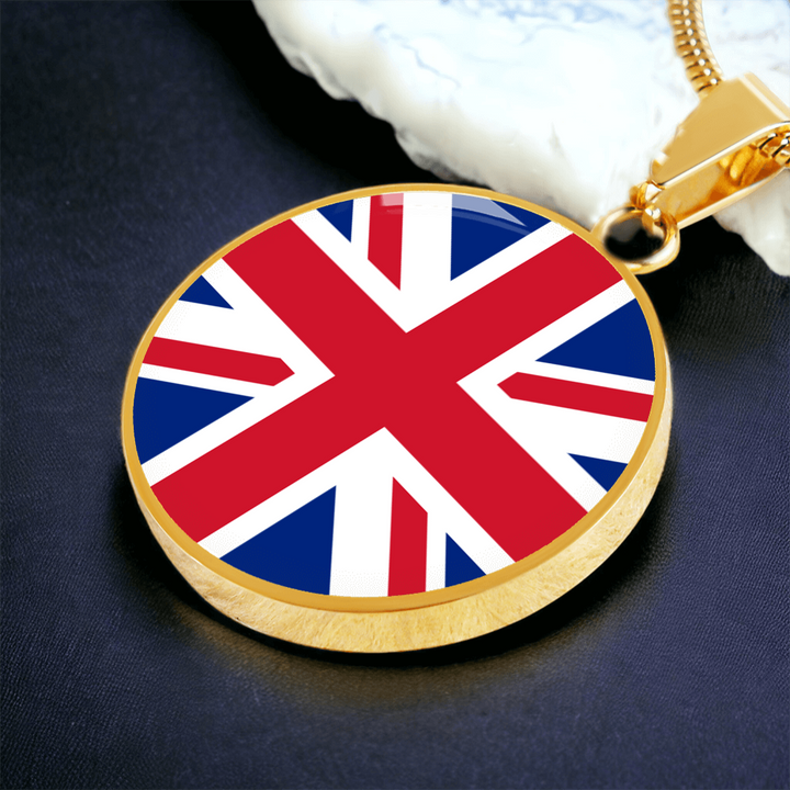 United Kingdom Flag Pendant Necklace