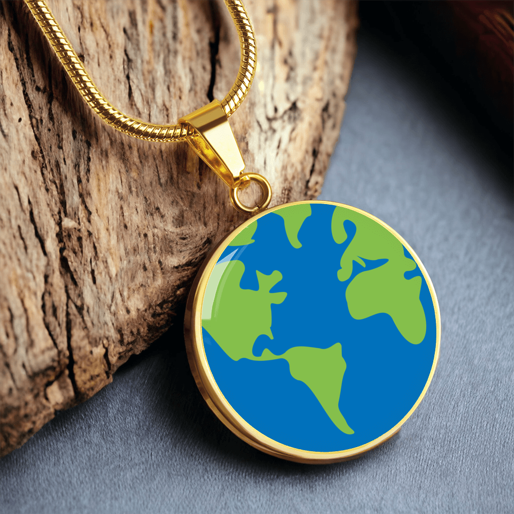 World Flag Pendant Necklace