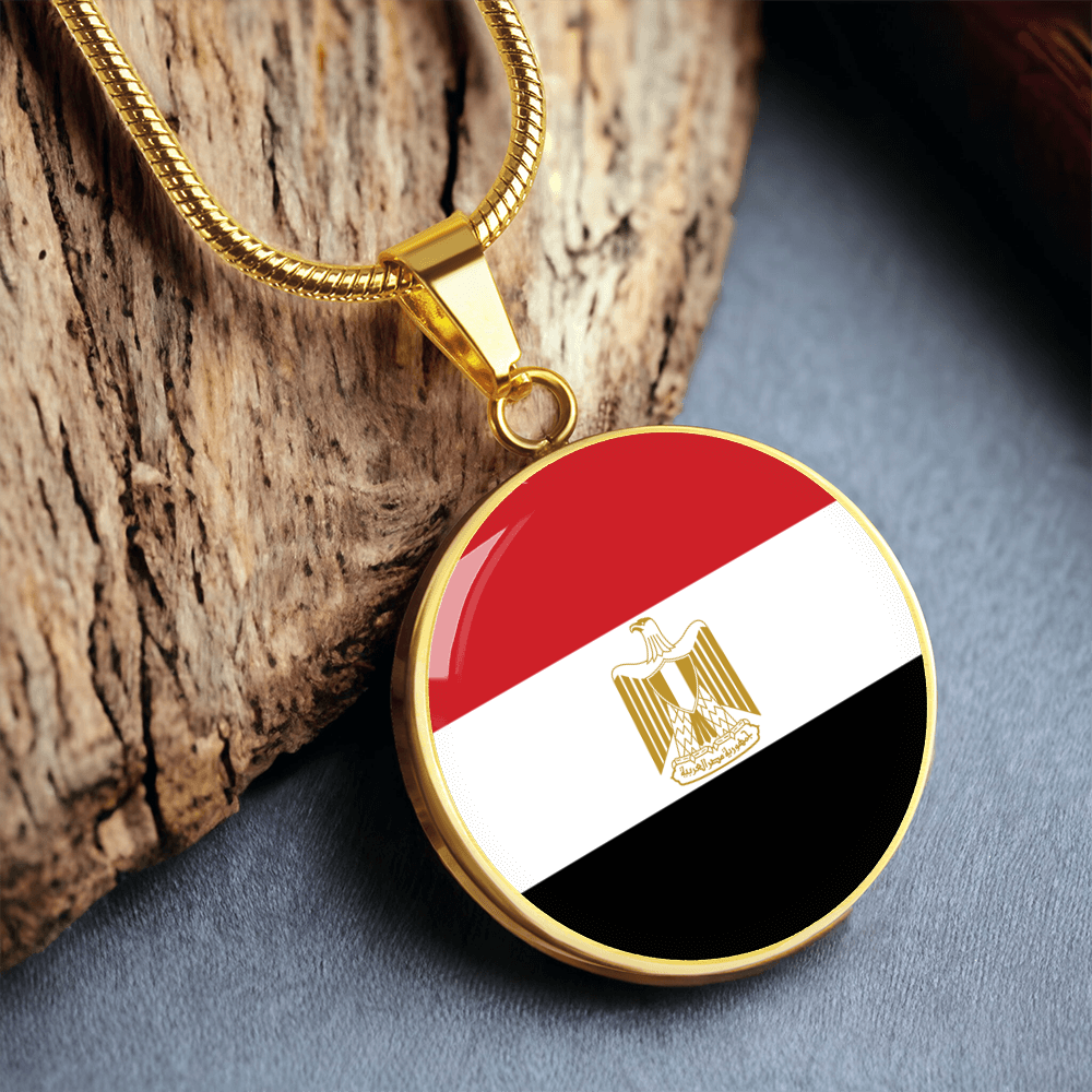 Egypt Flag Pendant Necklace