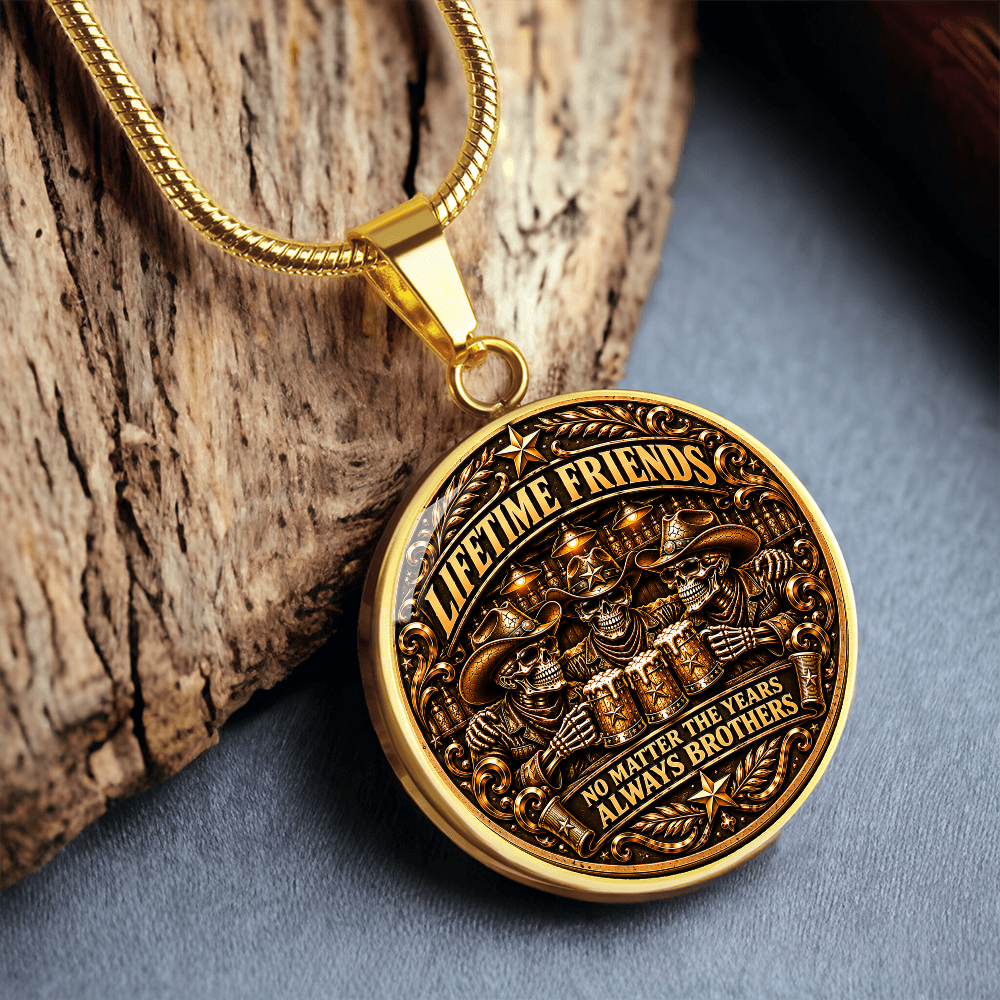 Brotherhood Never Goes Out Style - Personalized Circle Necklace