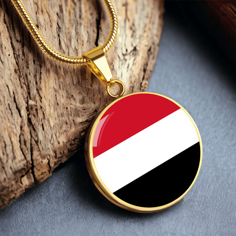 Yemen Flag Pendant Necklace