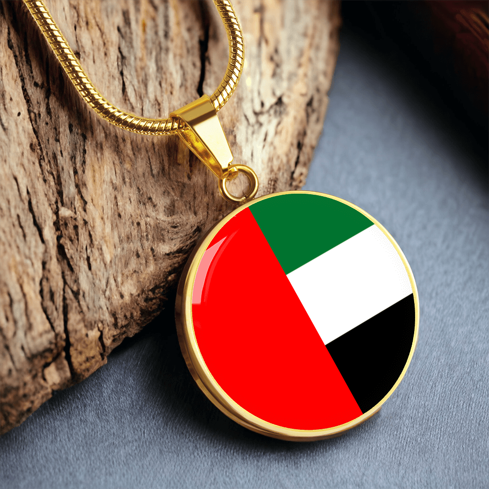 United Arab Emirates Flag Pendant Necklace