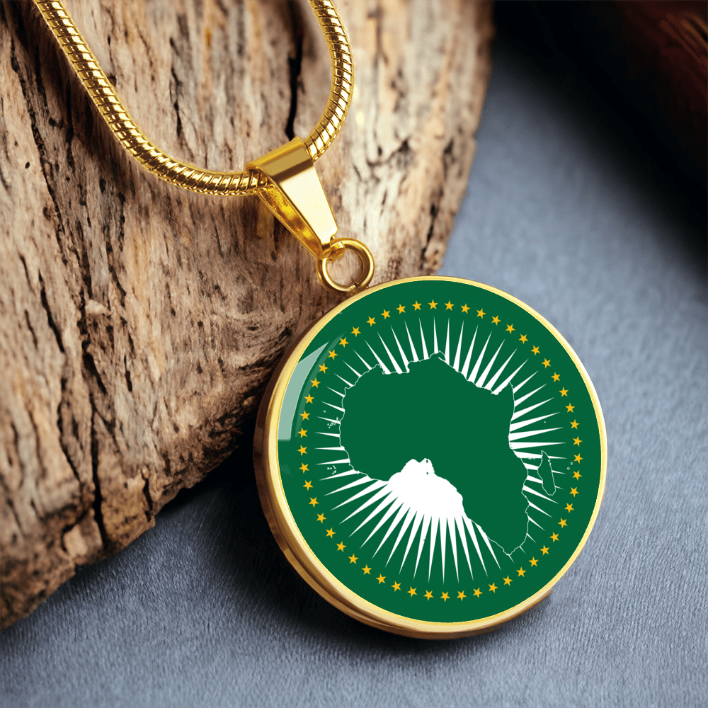 African Union Flag Pendant Necklace