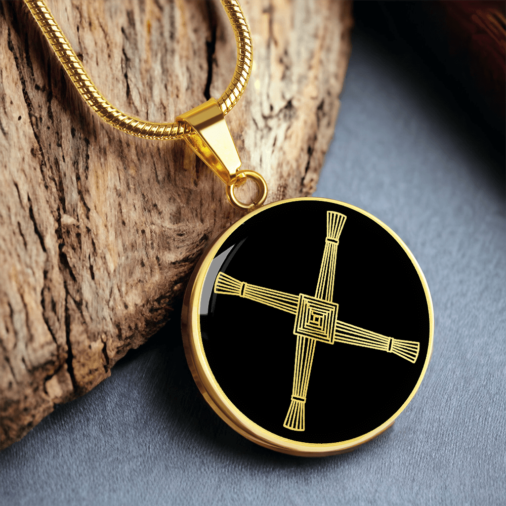 Crossed Besom Protection Necklace