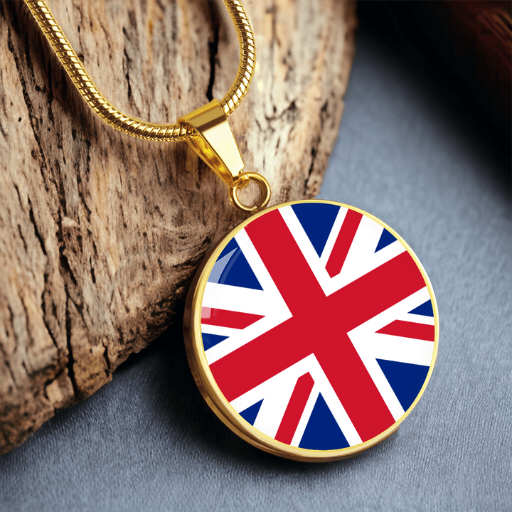 United Kingdom Flag Pendant Necklace